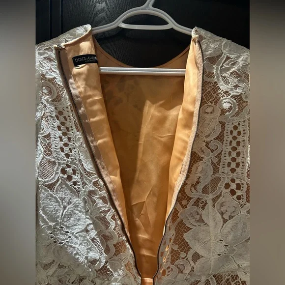 Dolce & Gabbana lace and silk organza midi dress - Picture 7 of 7